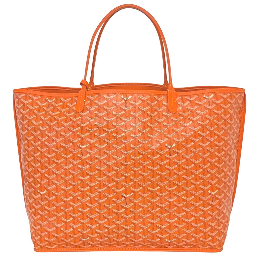 GOYARD Anjou GM Tote Bag Leather and Canvas - Orange
